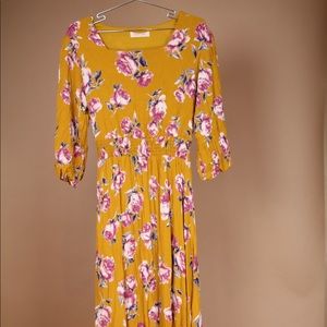 Floral Yellow Dress